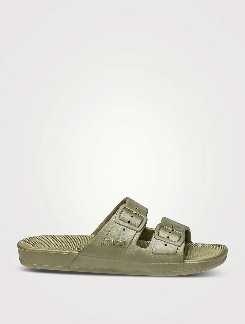 Shimmer Vegan Rubber Slide Sandals
