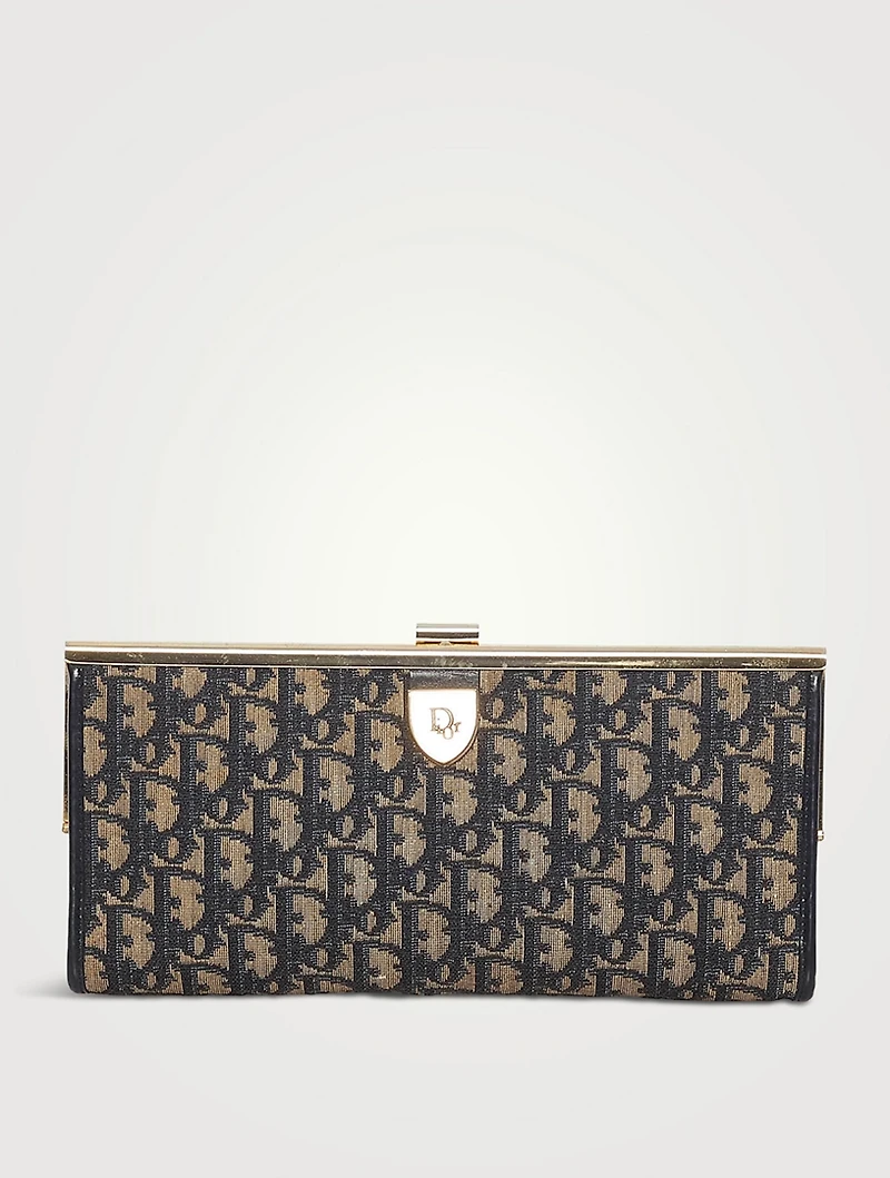 Pre-Loved Dior Oblique Canvas Clutch