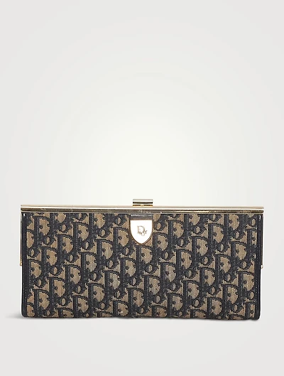 Pre-Loved Dior Oblique Canvas Clutch
