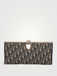 Pre-Loved Dior Oblique Canvas Clutch