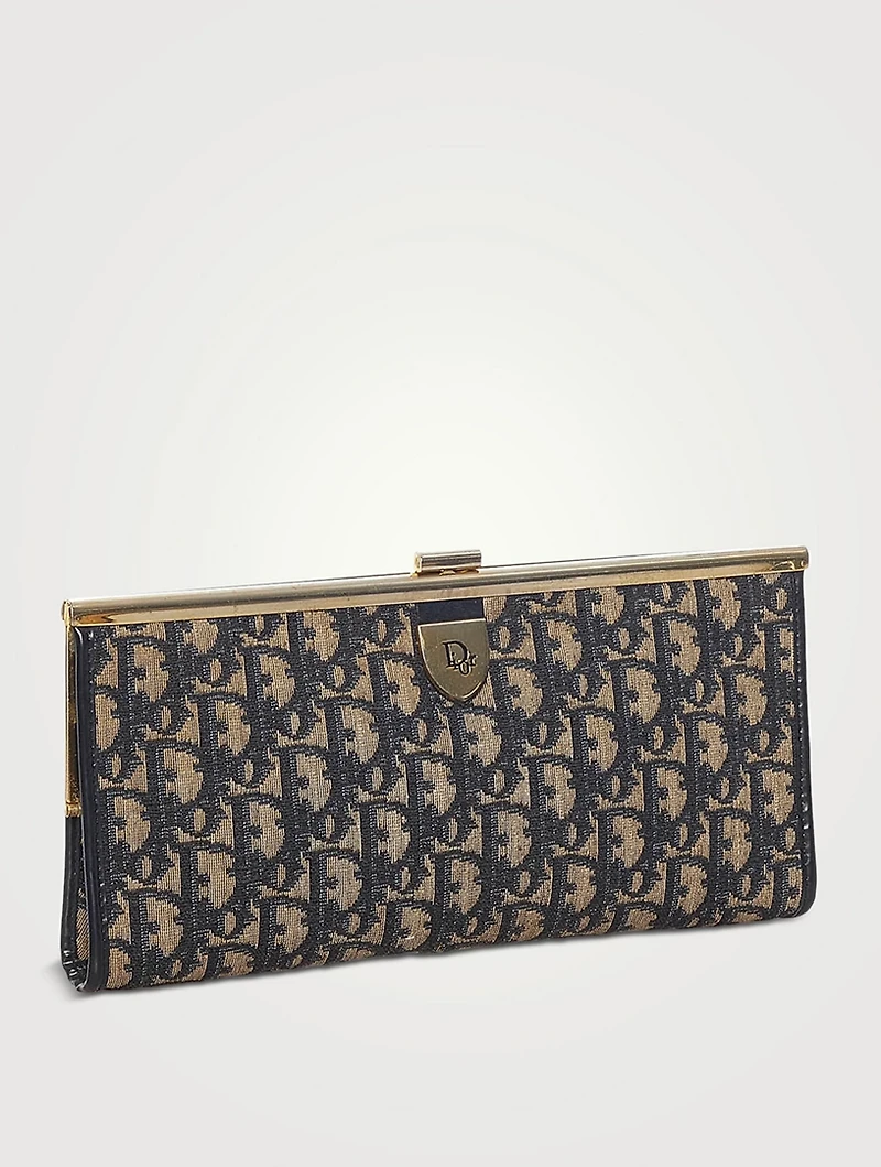 Pre-Loved Dior Oblique Canvas Clutch