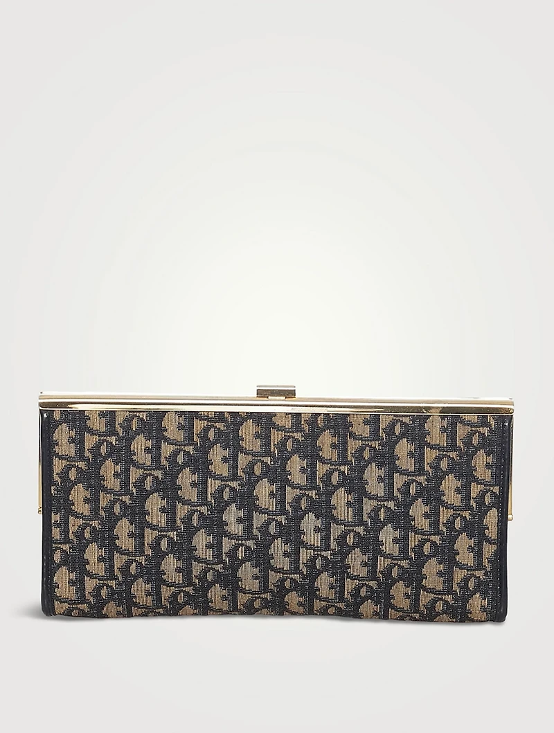 Pre-Loved Dior Oblique Canvas Clutch