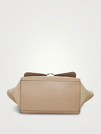 Pre-Loved Trapeze Leather And Suede Satchel