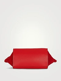 Pre-Loved Trapeze Leather And Suede Satchel