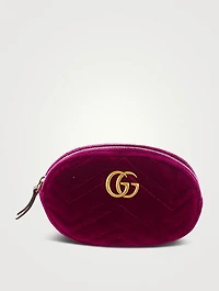 Pre-Loved GG Marmont Matelassé Velvet Belt Bag