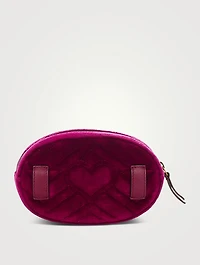 Pre-Loved GG Marmont Matelassé Velvet Belt Bag