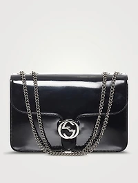 Pre-Loved Interlocking G Patent Leather Shoulder Bag