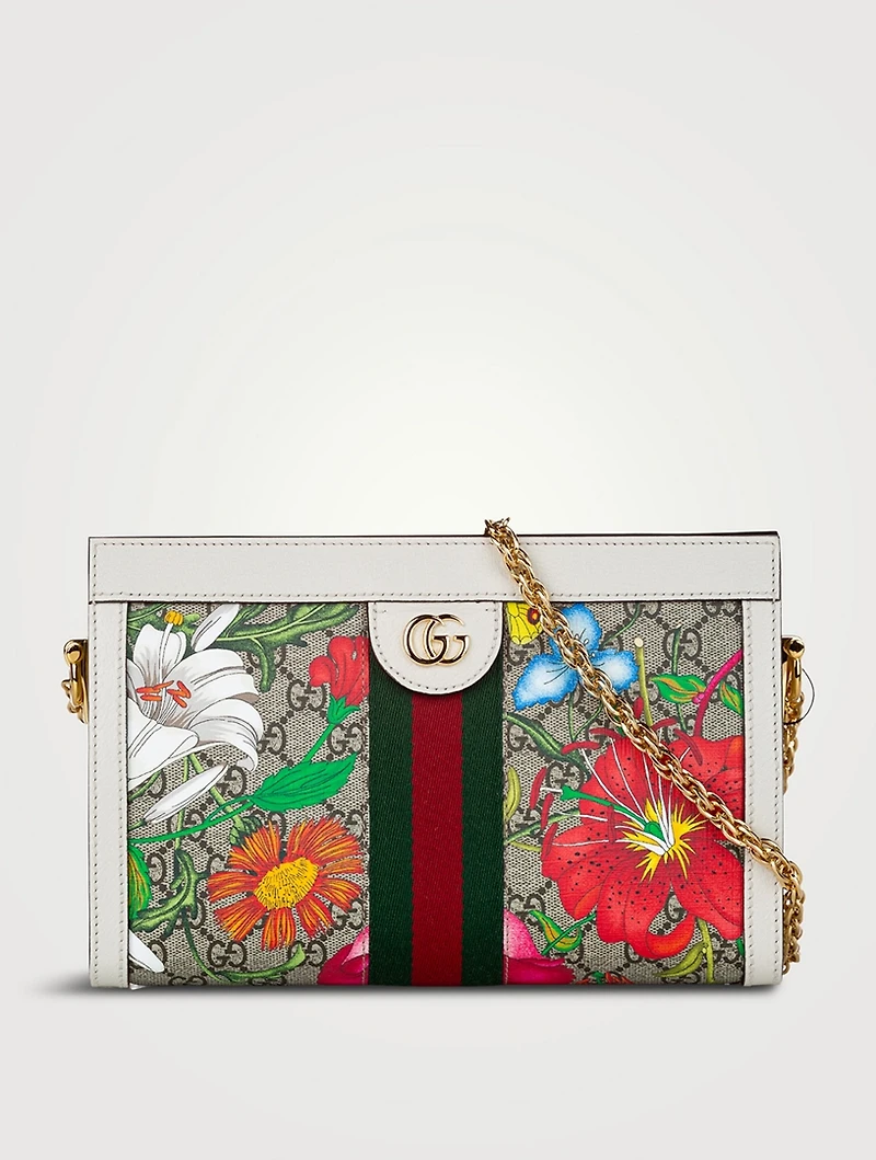 Pre-Loved Small GG Supreme Flora Ophidia Shoulder Bag