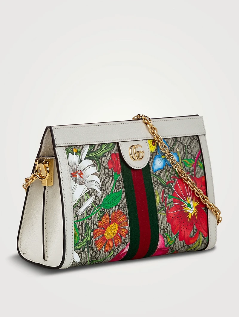Pre-Loved Small GG Supreme Flora Ophidia Shoulder Bag