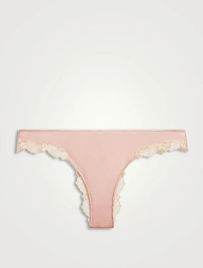 Silk Brazilian Briefs With Frastaglio Embroidery
