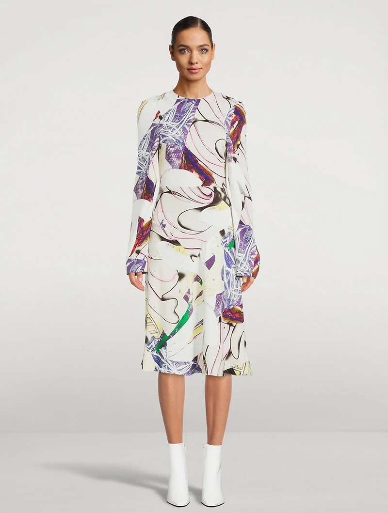 Long-Sleeve Dress Artist Print
