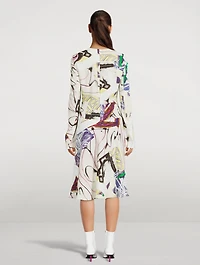 Long-Sleeve Dress Artist Print