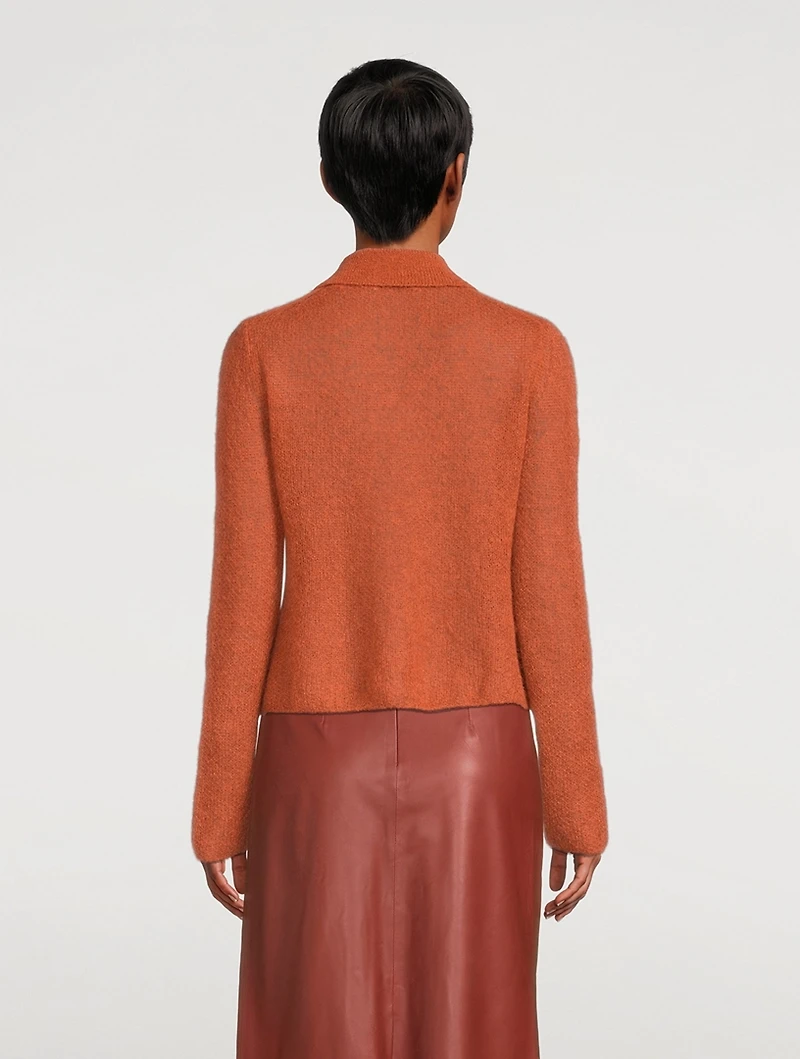 Brushed Polo Sweater