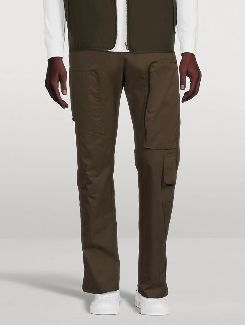 Cotton Straight-Leg Pants