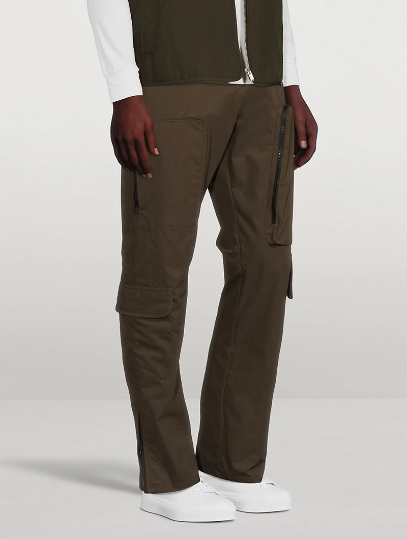 Cotton Straight-Leg Pants