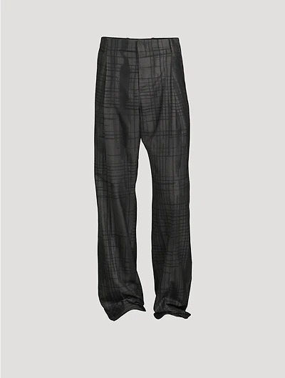 Wool Pinstriped Pants