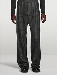 Wool Pinstriped Pants