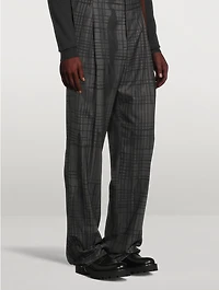 Wool Pinstriped Pants