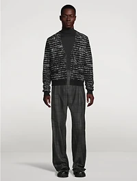 Wool Pinstriped Pants