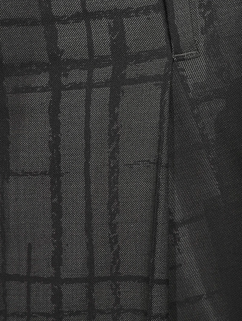 Wool Pinstriped Pants