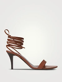 Maude Leather Ankle-Tie Sandals