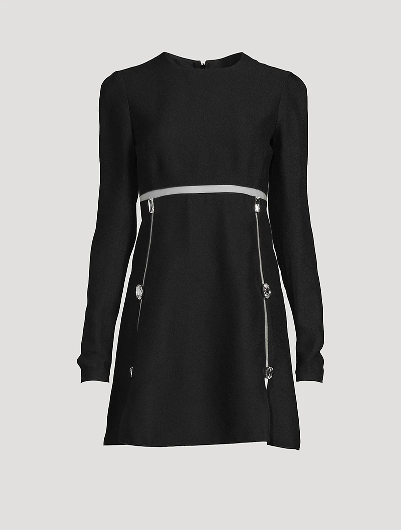 Jewel-Embellished Mini Dress