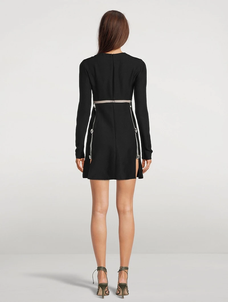 Jewel-Embellished Mini Dress