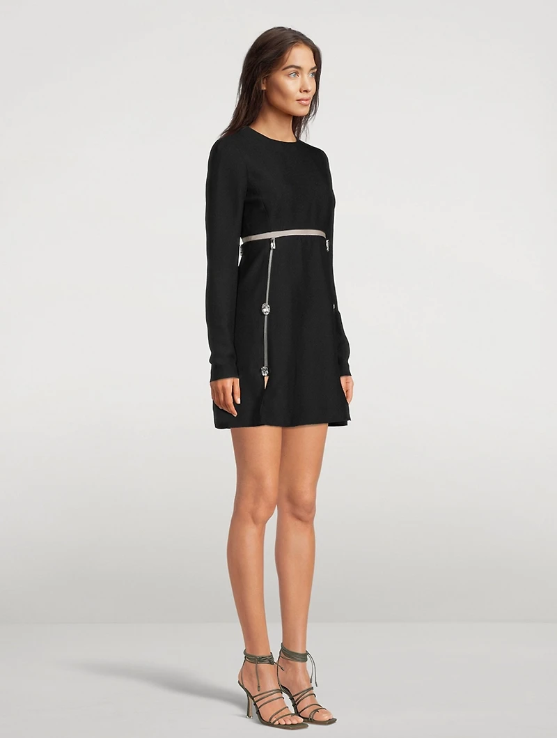 Jewel-Embellished Mini Dress