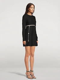 Jewel-Embellished Mini Dress