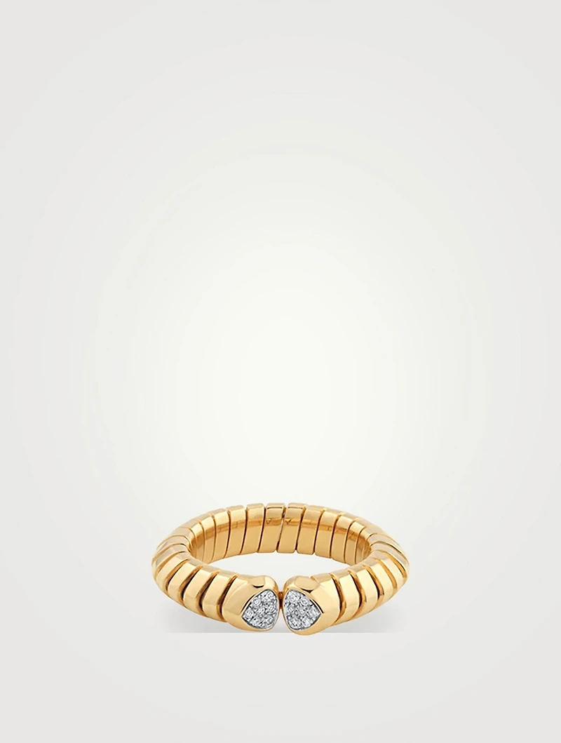 Trisolina Pavé Diamond Ring