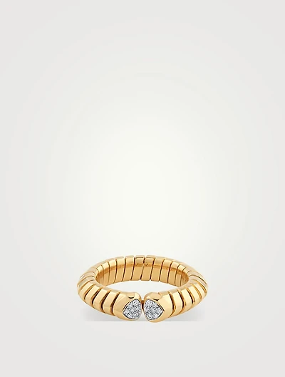 Trisolina Pavé Diamond Ring