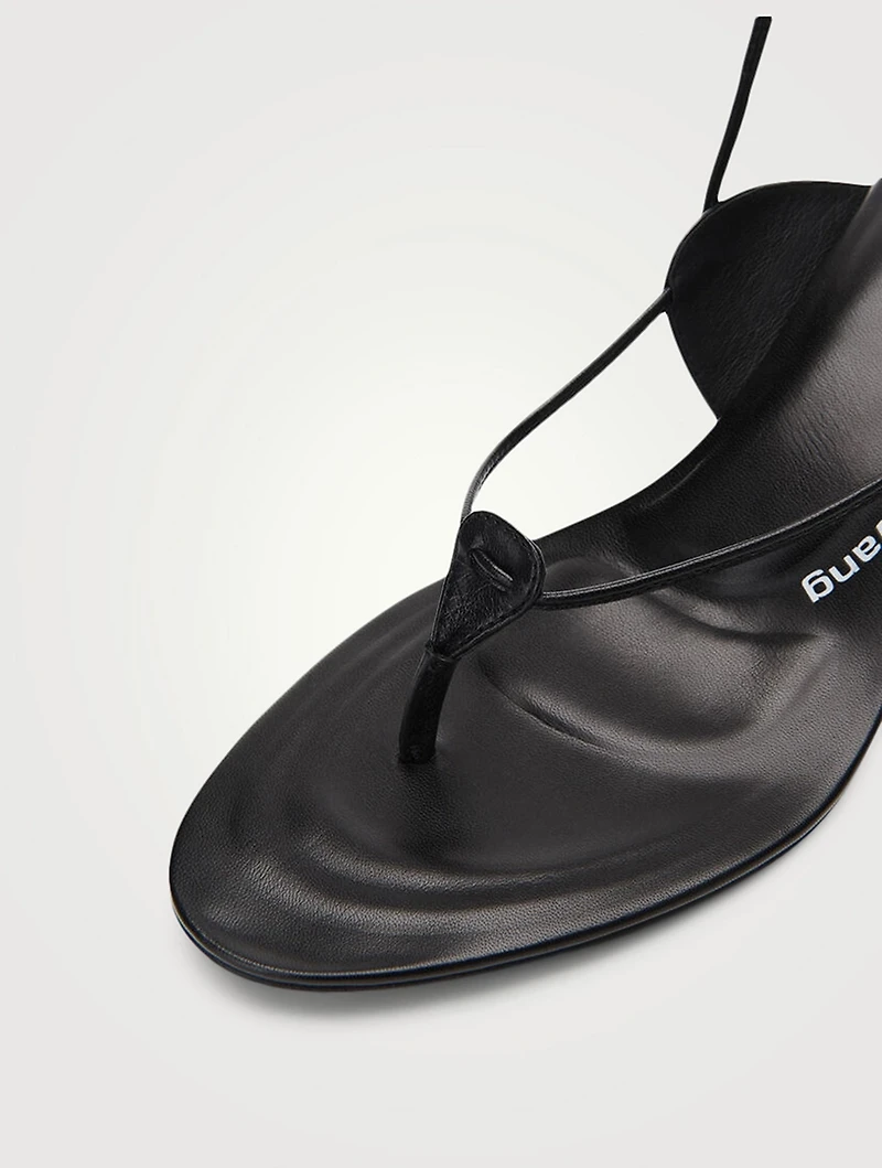 Lucienne 65 Leather Ankle-Tie Sandals