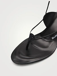 Lucienne 65 Leather Ankle-Tie Sandals
