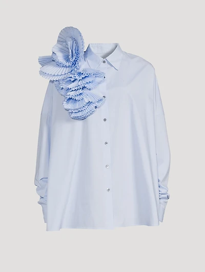 Casia Shirt With Fan Detail