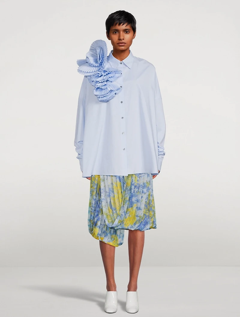 Casia Shirt With Fan Detail