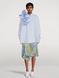 Casia Shirt With Fan Detail