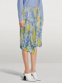 Sagan Pleated Midi Skirt Floral Print