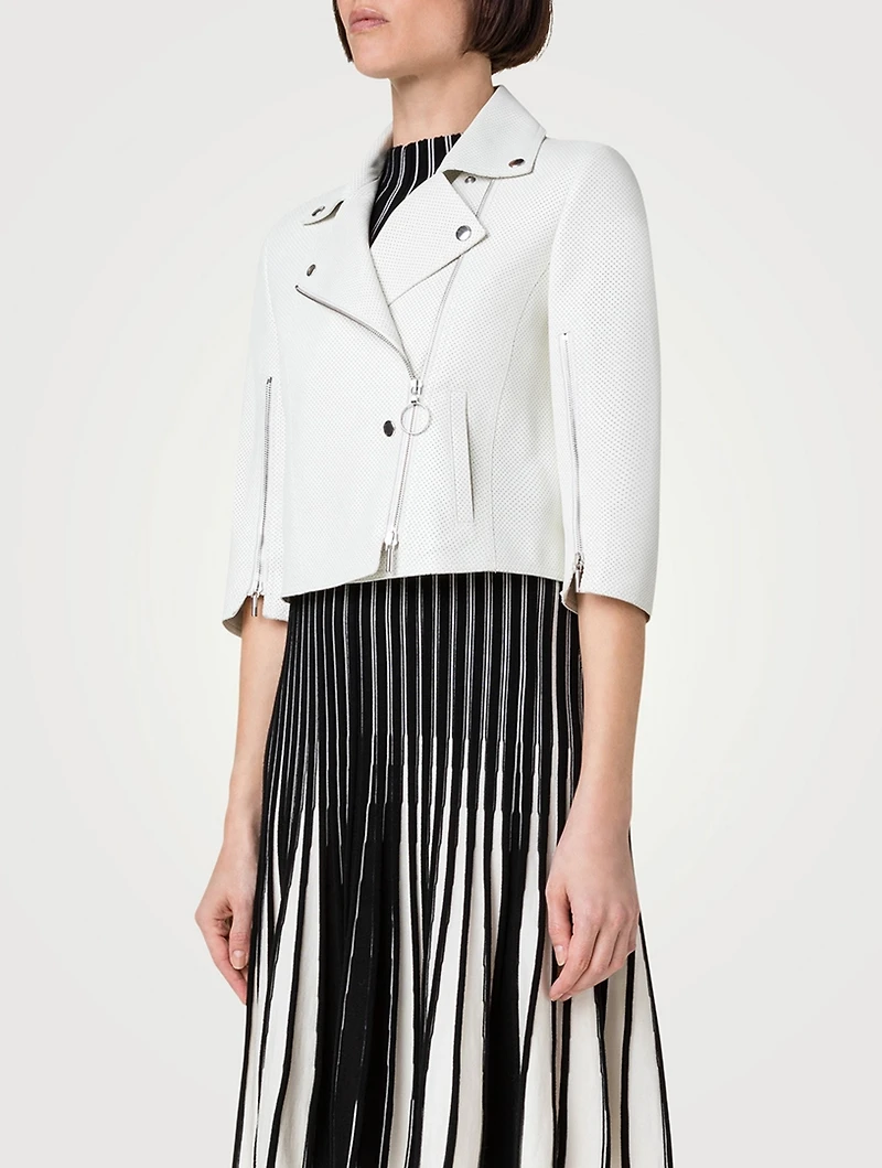 Perforated Leather Jacket