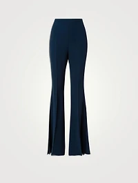 Faralda Silk Georgette Bootcut Trousers