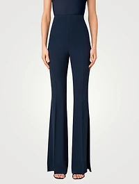 Faralda Silk Georgette Bootcut Trousers