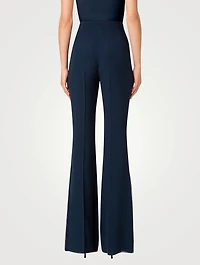 Faralda Silk Georgette Bootcut Trousers