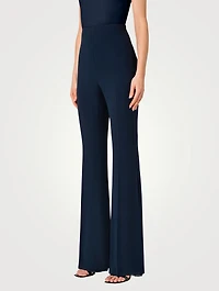 Faralda Silk Georgette Bootcut Trousers