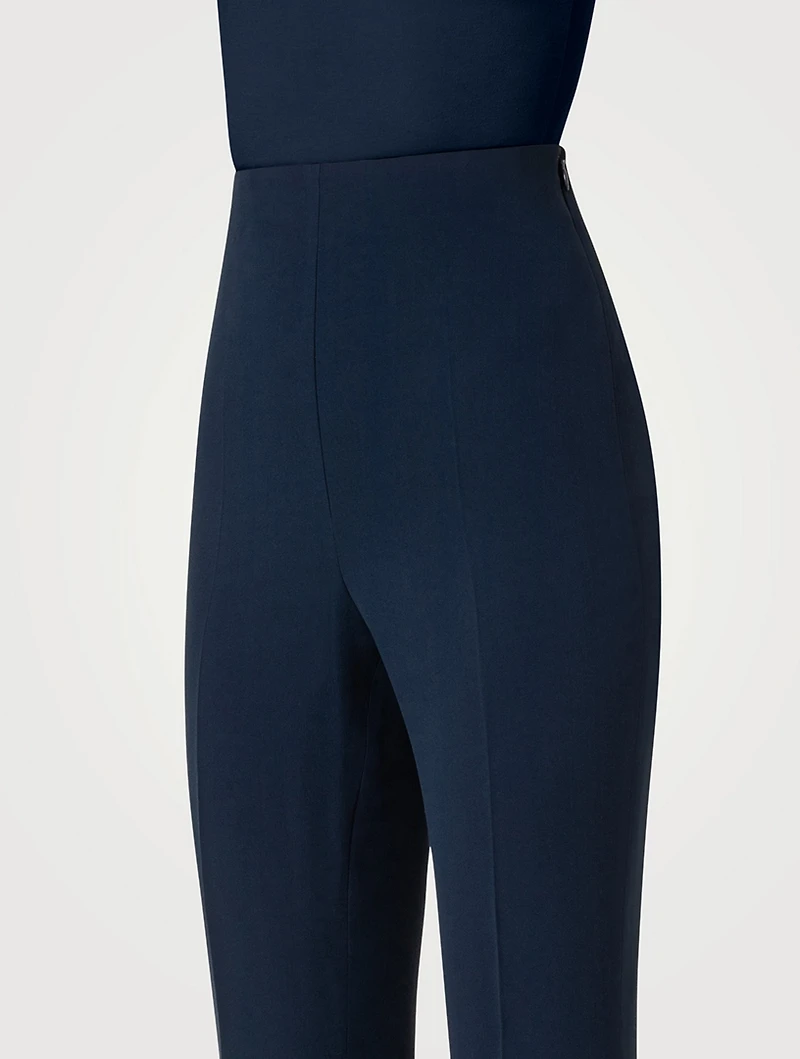 Faralda Silk Georgette Bootcut Trousers