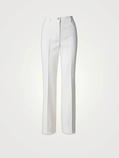 Farid Cotton Silk Double-Face Bootcut Trousers
