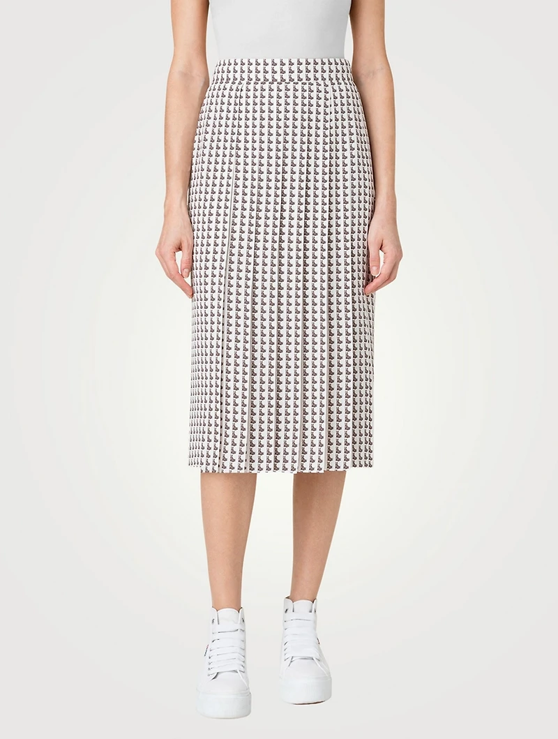 Silk Crêpe Midi Skirt Emma Print