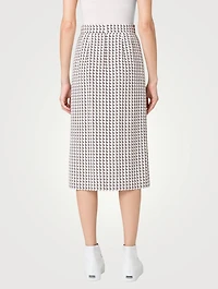 Silk Crêpe Midi Skirt Emma Print