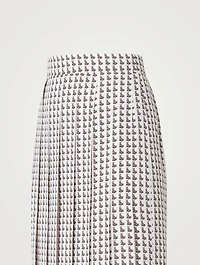 Silk Crêpe Midi Skirt Emma Print