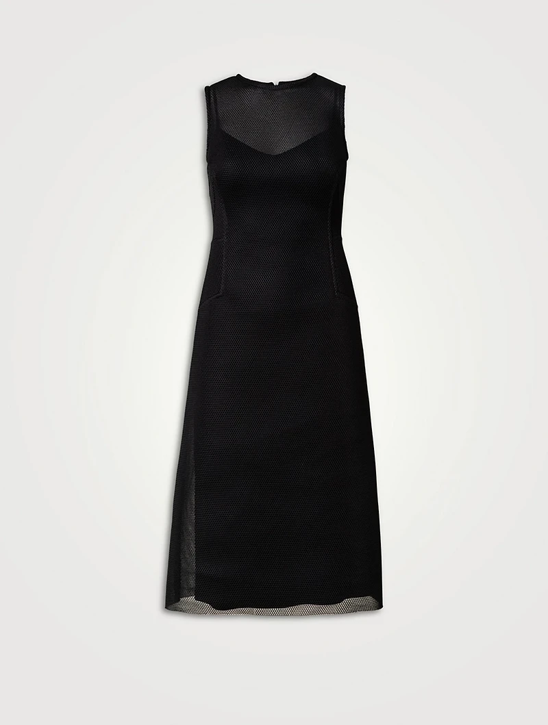 Techno Grid Midi Dress