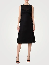 Techno Grid Midi Dress