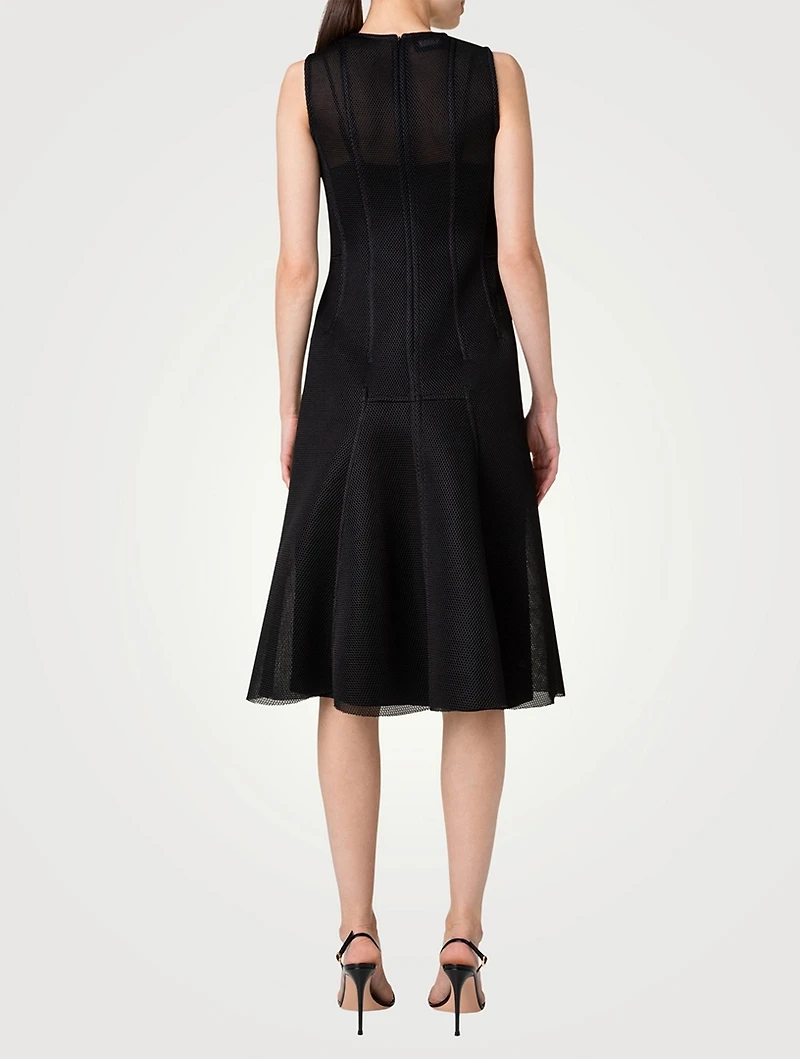 Techno Grid Midi Dress